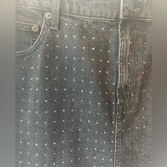 Universal Thread Black Jean Miniskirt with Stud Detail Size 17 - Picture 8 of 9